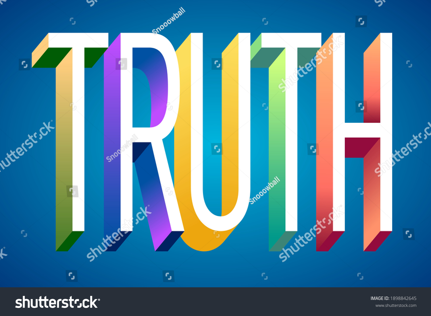 Colorful Illustration Truth Word Stock Vector (Royalty Free) 1898842645 ...