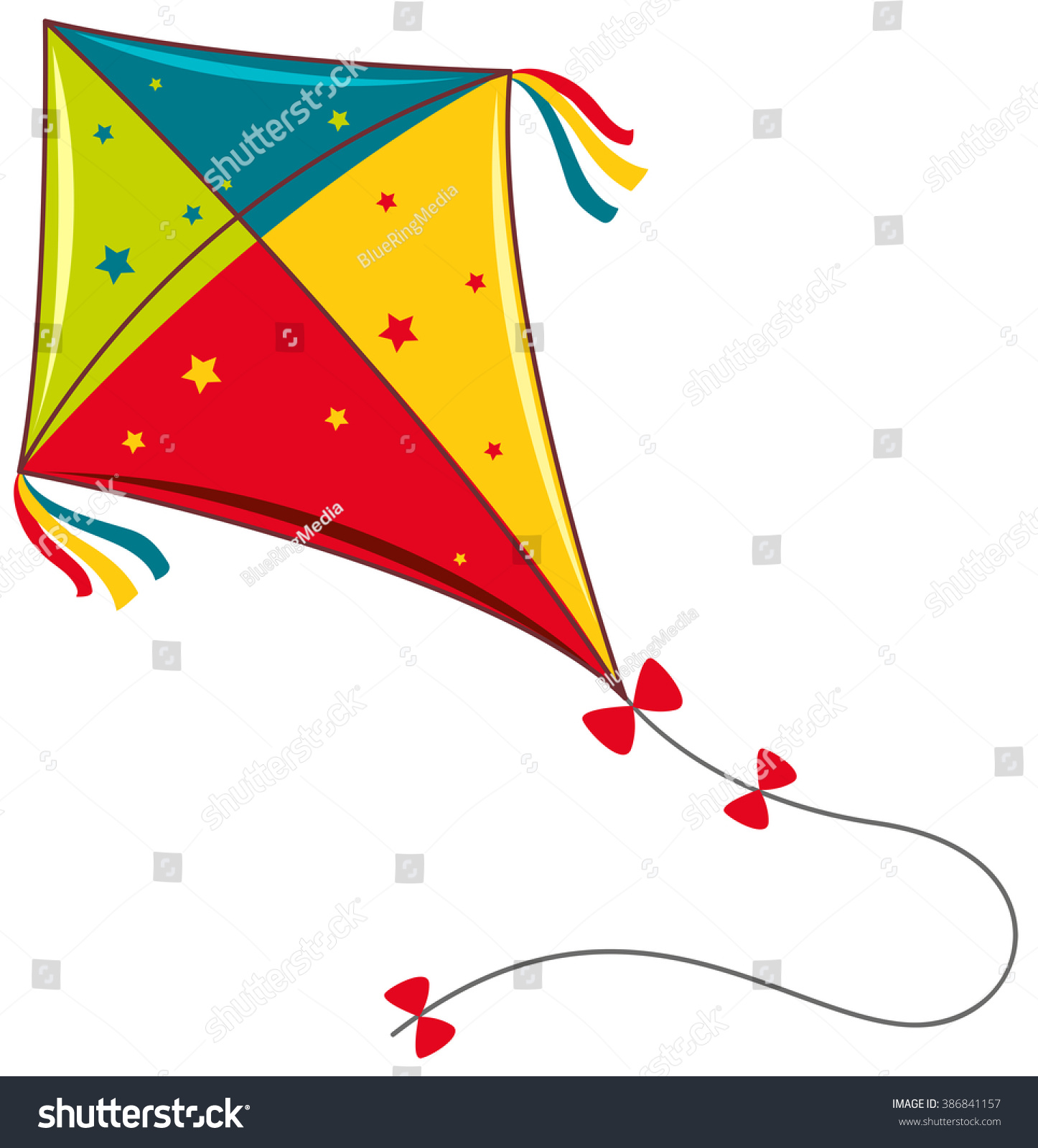 SVG of Colorful kite on white background illustration svg