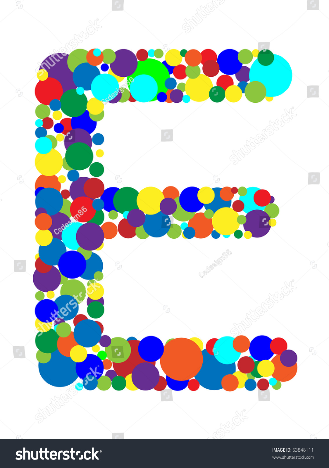 letter vector e Shutterstock  Vector  53848111 E Stock Letter Colorful