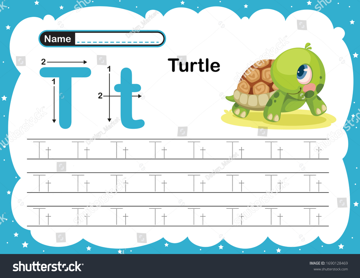 colorful letter t uppercase lowercase alphabet stock vector royalty free 1690128469 shutterstock