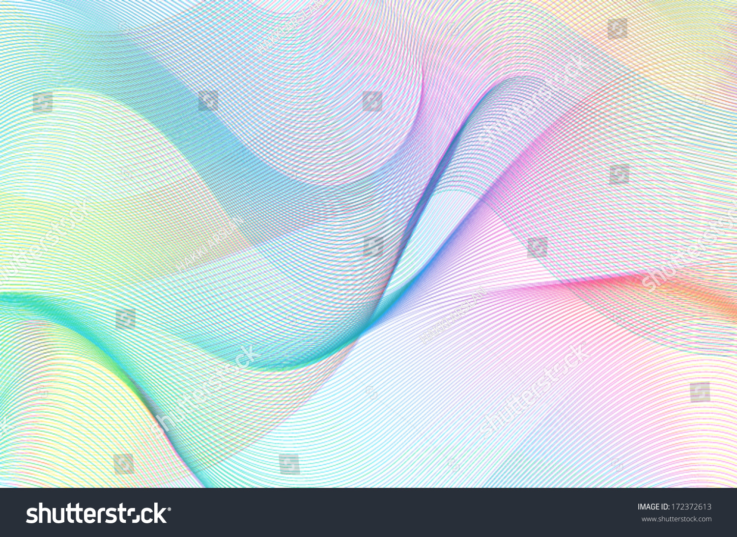 Colorful Line Art Background Linear Design Stock Vector (Royalty Free