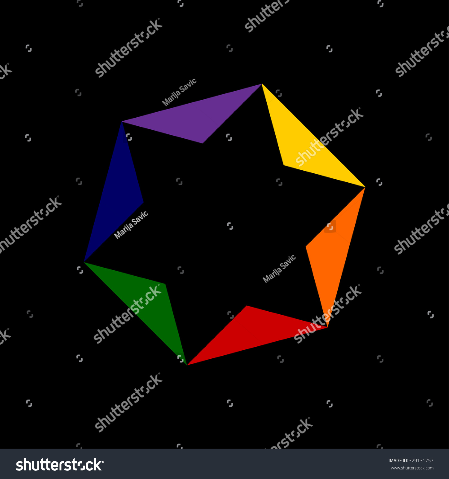Colorful Logo Design Black Background Stock Stock Vector (Royalty Free ...