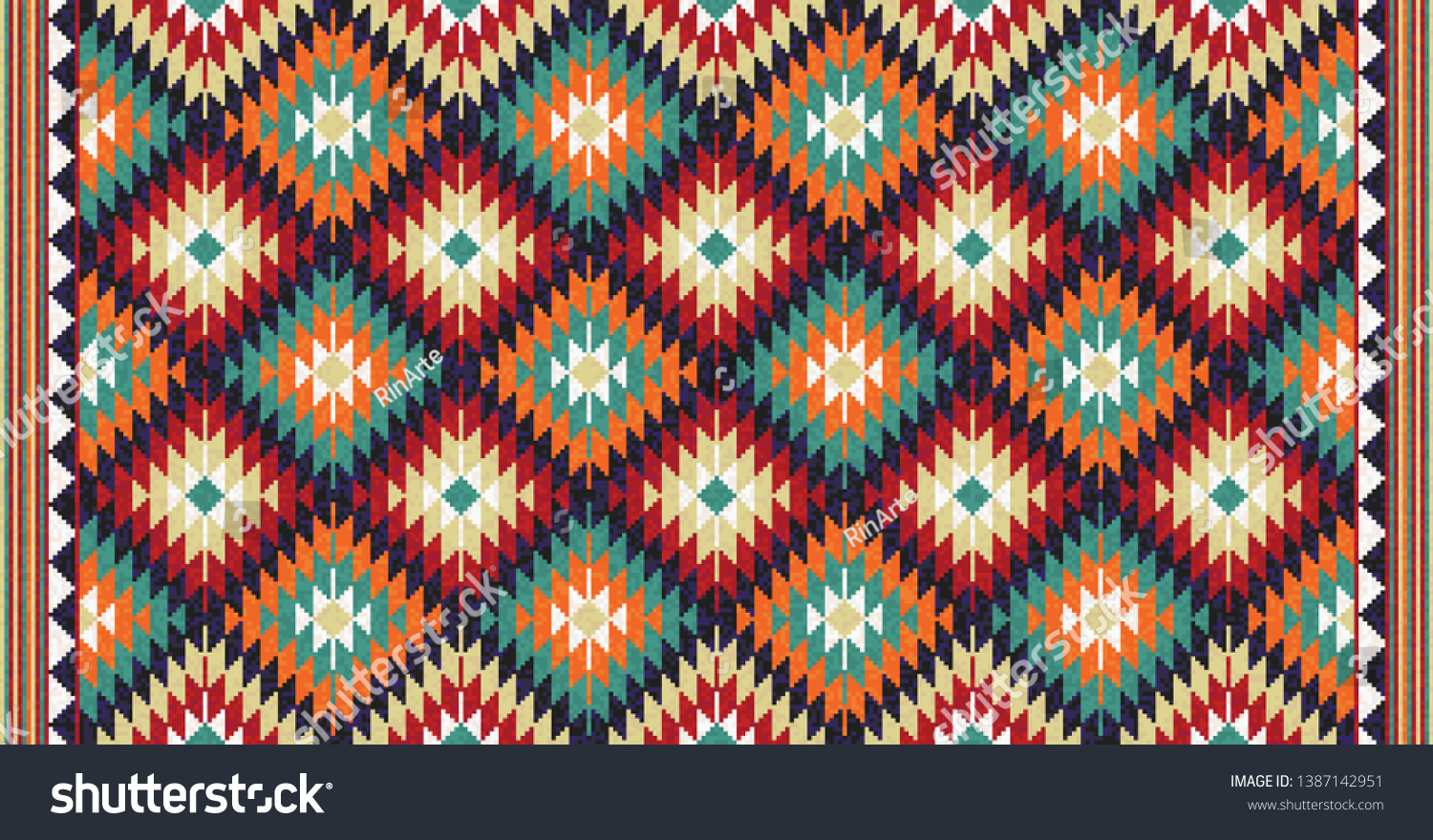 Geometric cross stitch bohemian Cross Stitch square cross stitch colorful