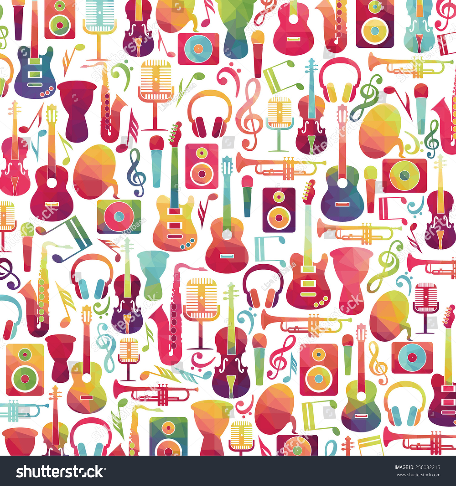 Colorful Music Background. Stock Vector Illustration 256082215 ...