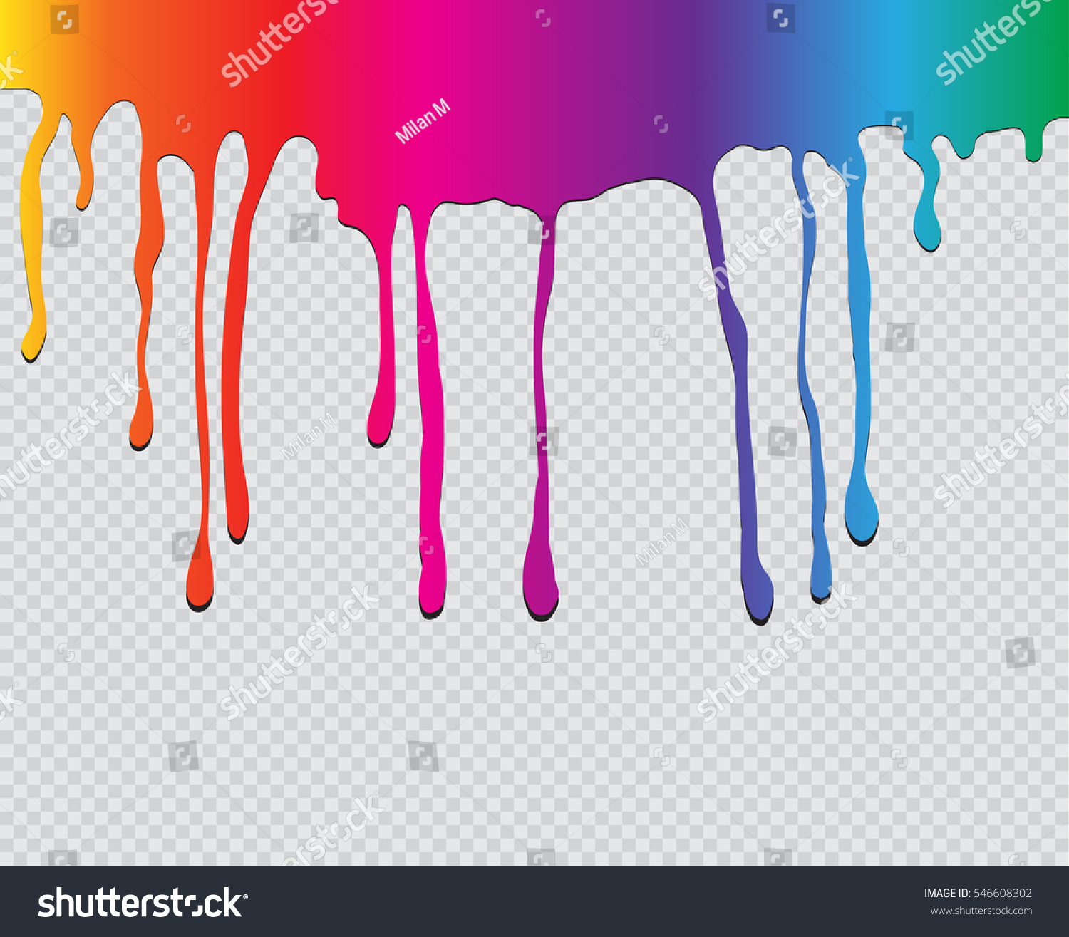 Colorful Paint Dripping Paint Drips Background Vector ...