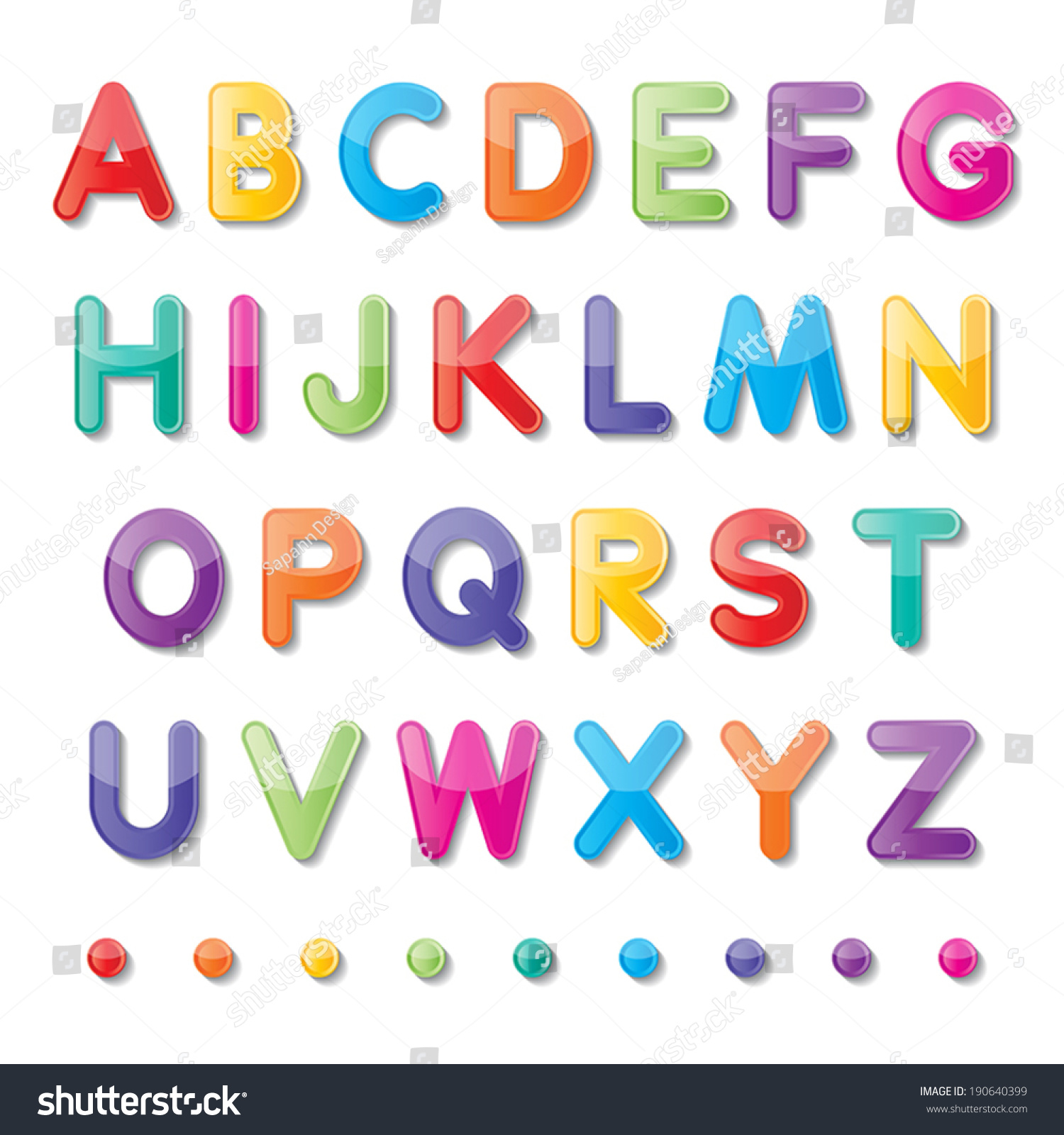 Colorful Paper Capital Alphabet Letters Z Stock Vector 190640399 ...