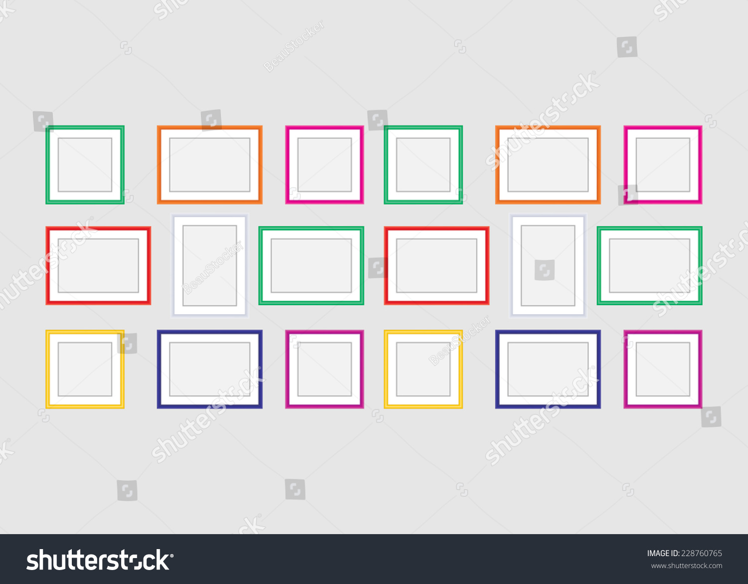 Colorful Picture Frame Vector Photo Art Stock Vector (Royalty Free ...