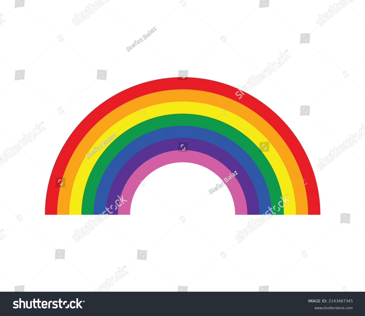 Colorful Rainbow Vector Illustration Colorful Rainbow Stock Vector ...