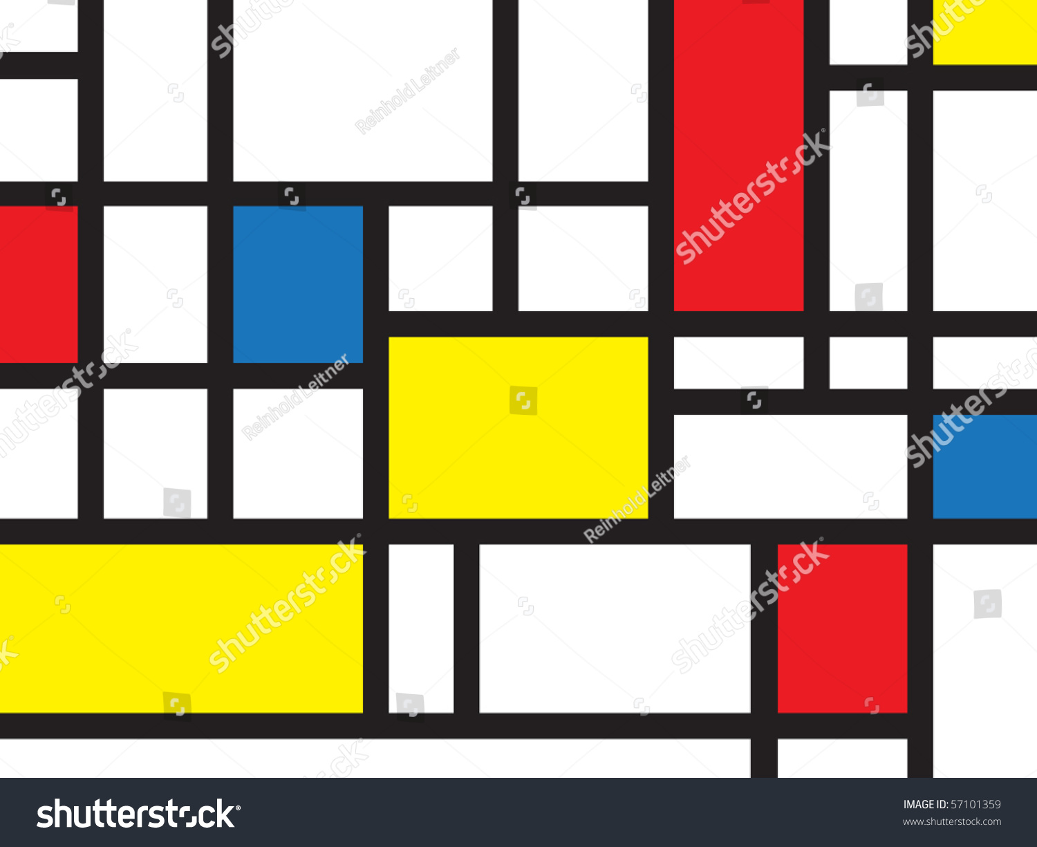 Colorful Rectangles; Mondrian Stock Vector 57101359 : Shutterstock
