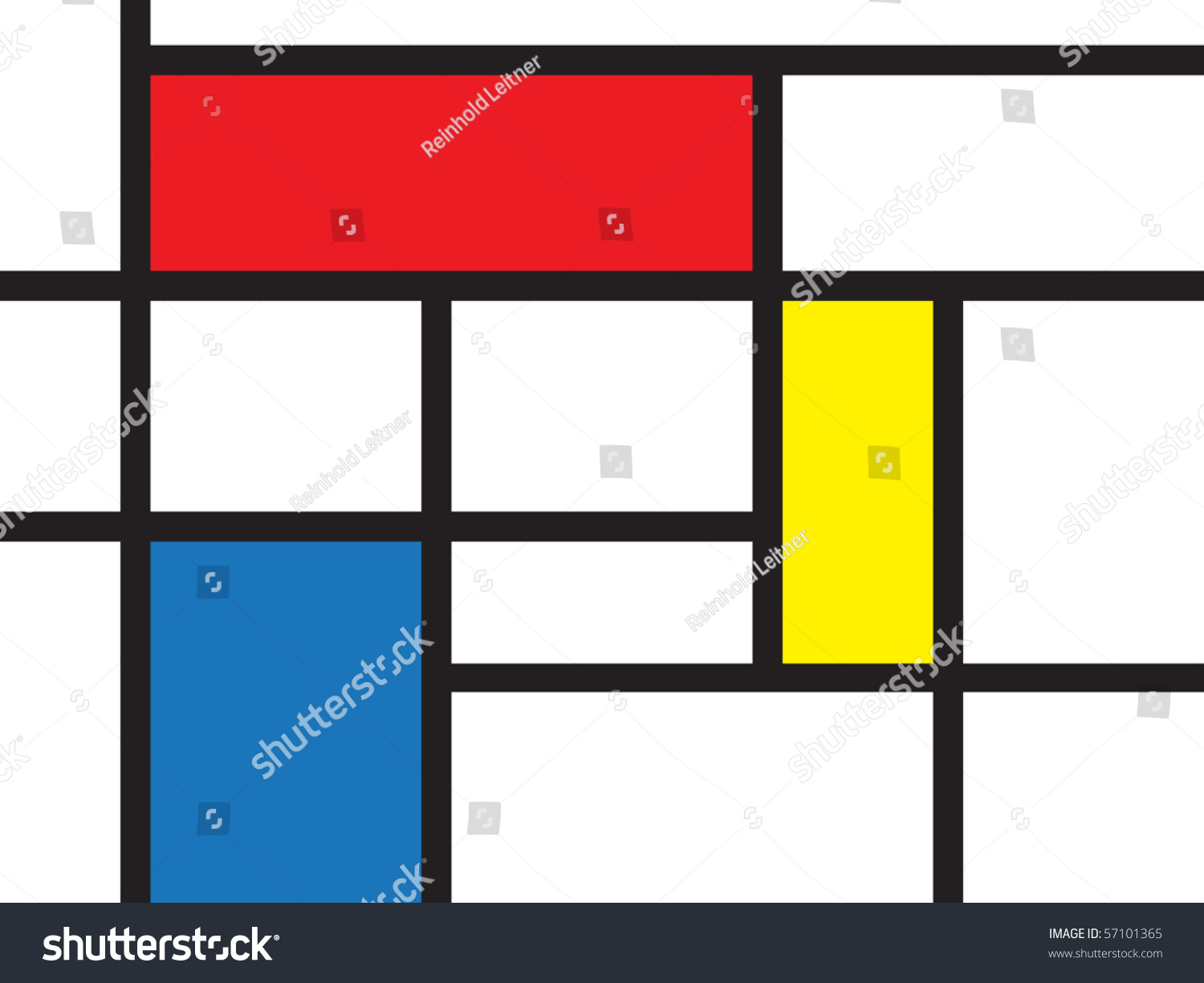 Colorful Rectangles; Mondrian Stock Vector Illustration 57101365 ...
