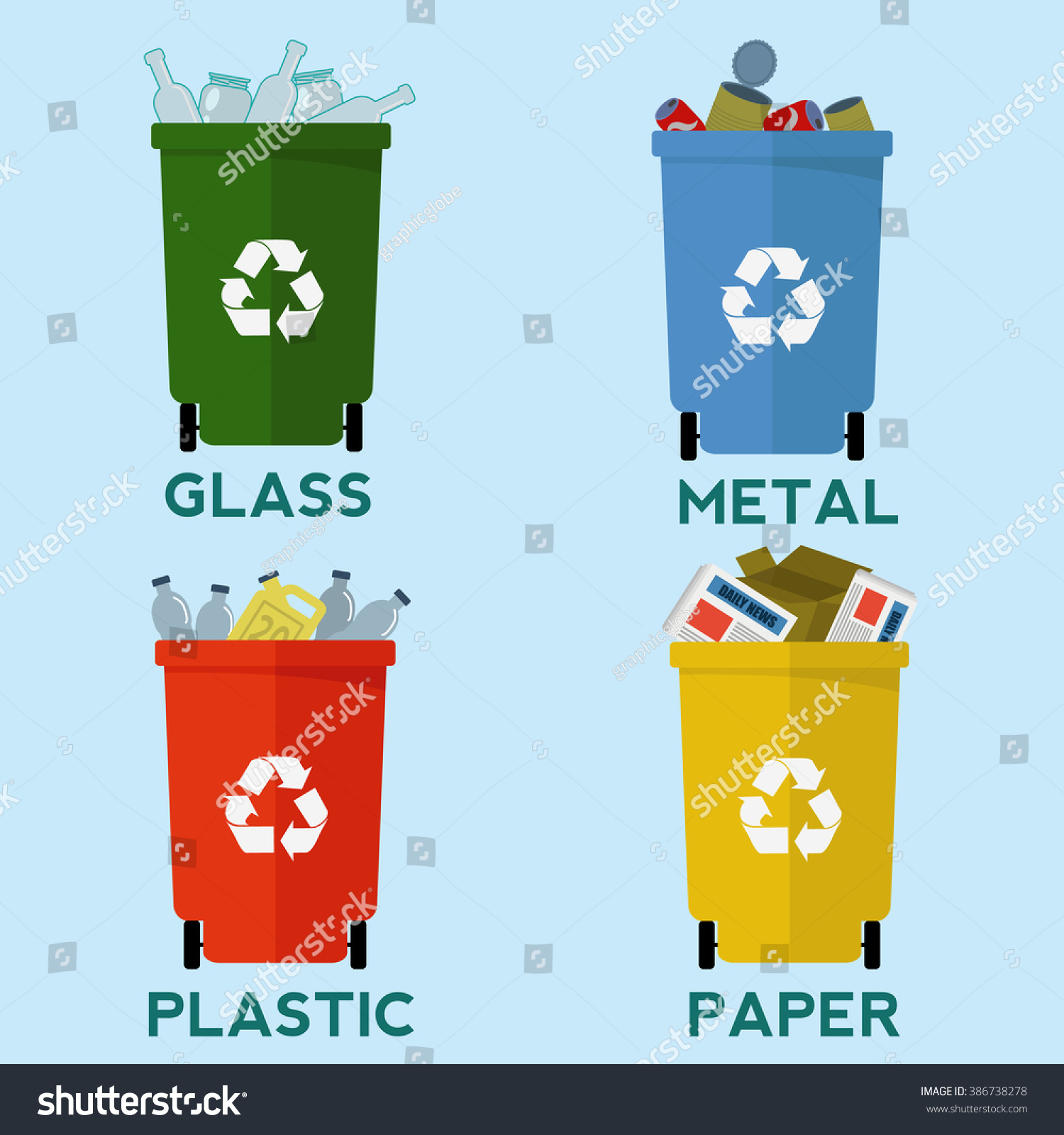 colorful-recycle-garbage-bins-waste-segregation-stock-vector-royalty