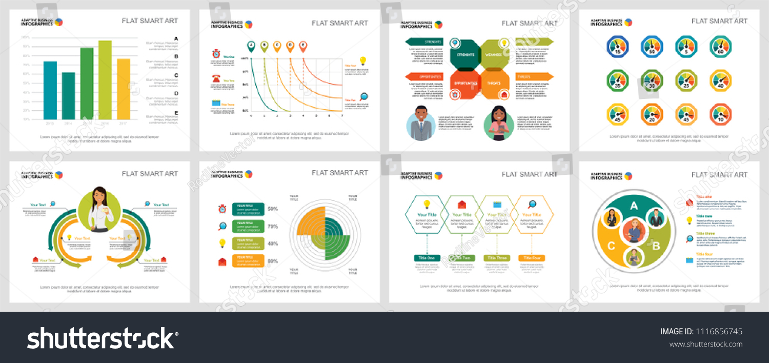 Colorful Research Planning Infographic Charts Set Stock Vector (Royalty ...