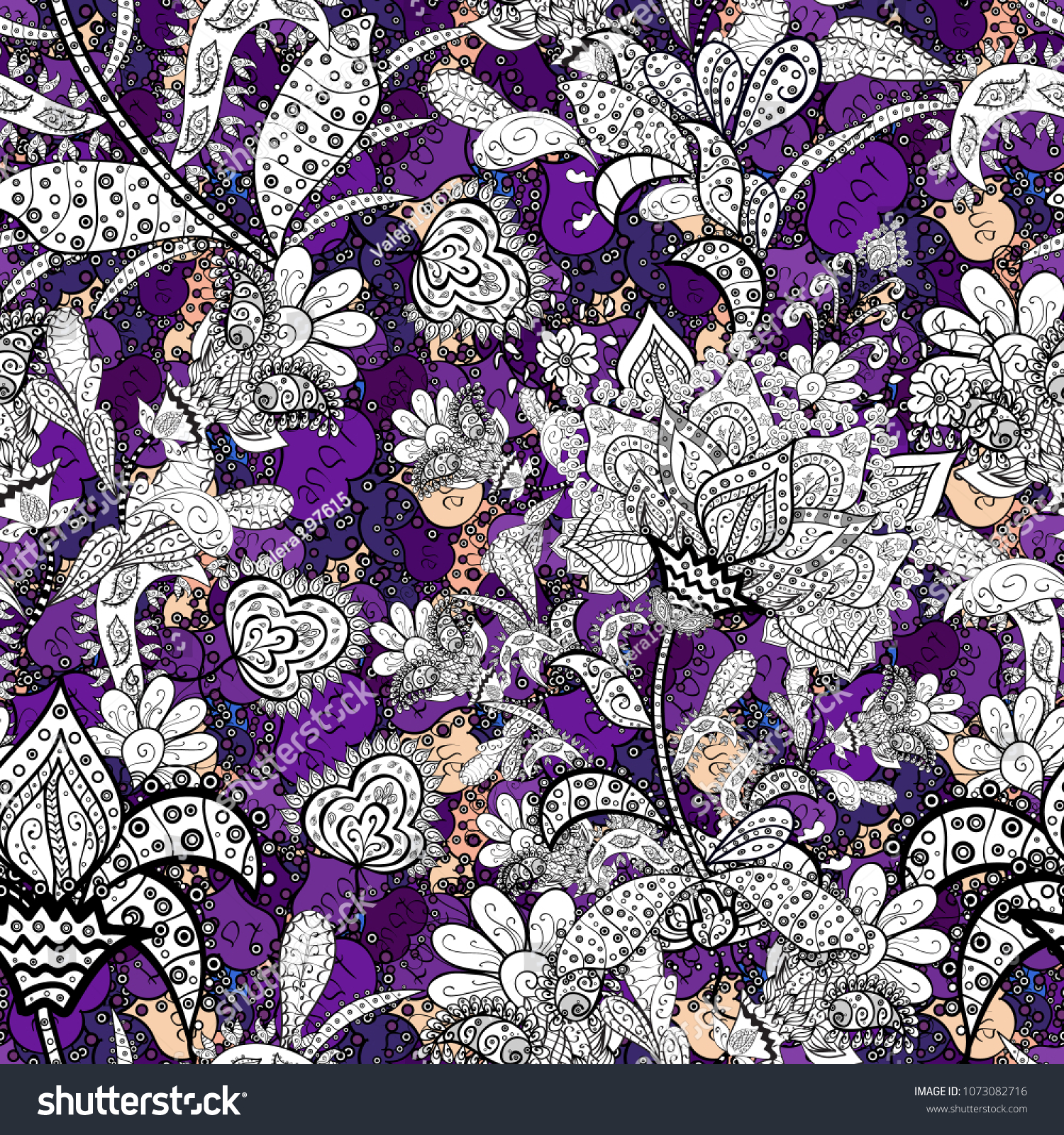 Colorful Seamless Pattern Cute Textile Style Stock Vector Royalty