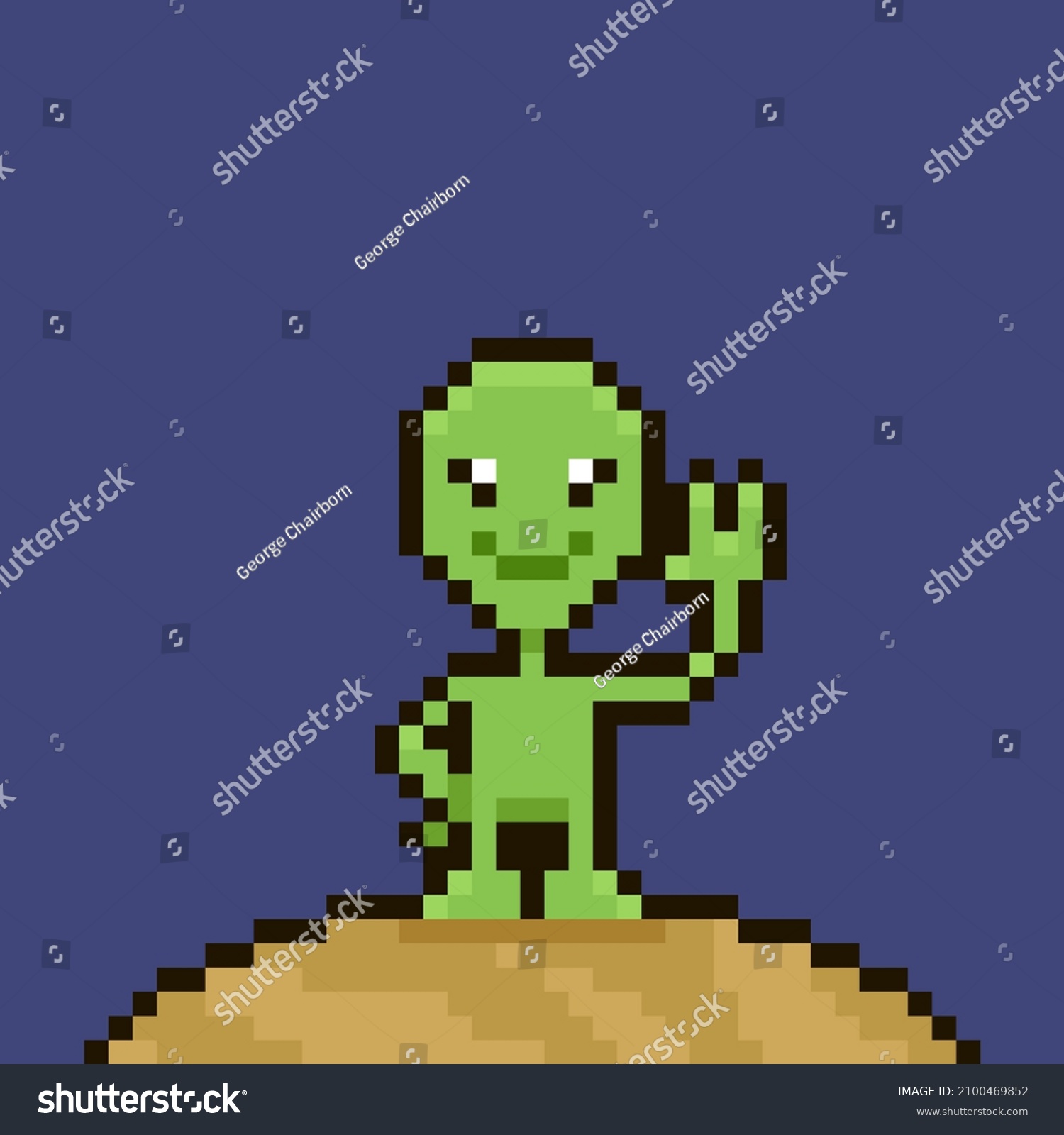 Alien Pixel Art Images Stock Photos And Vectors Shutterstock