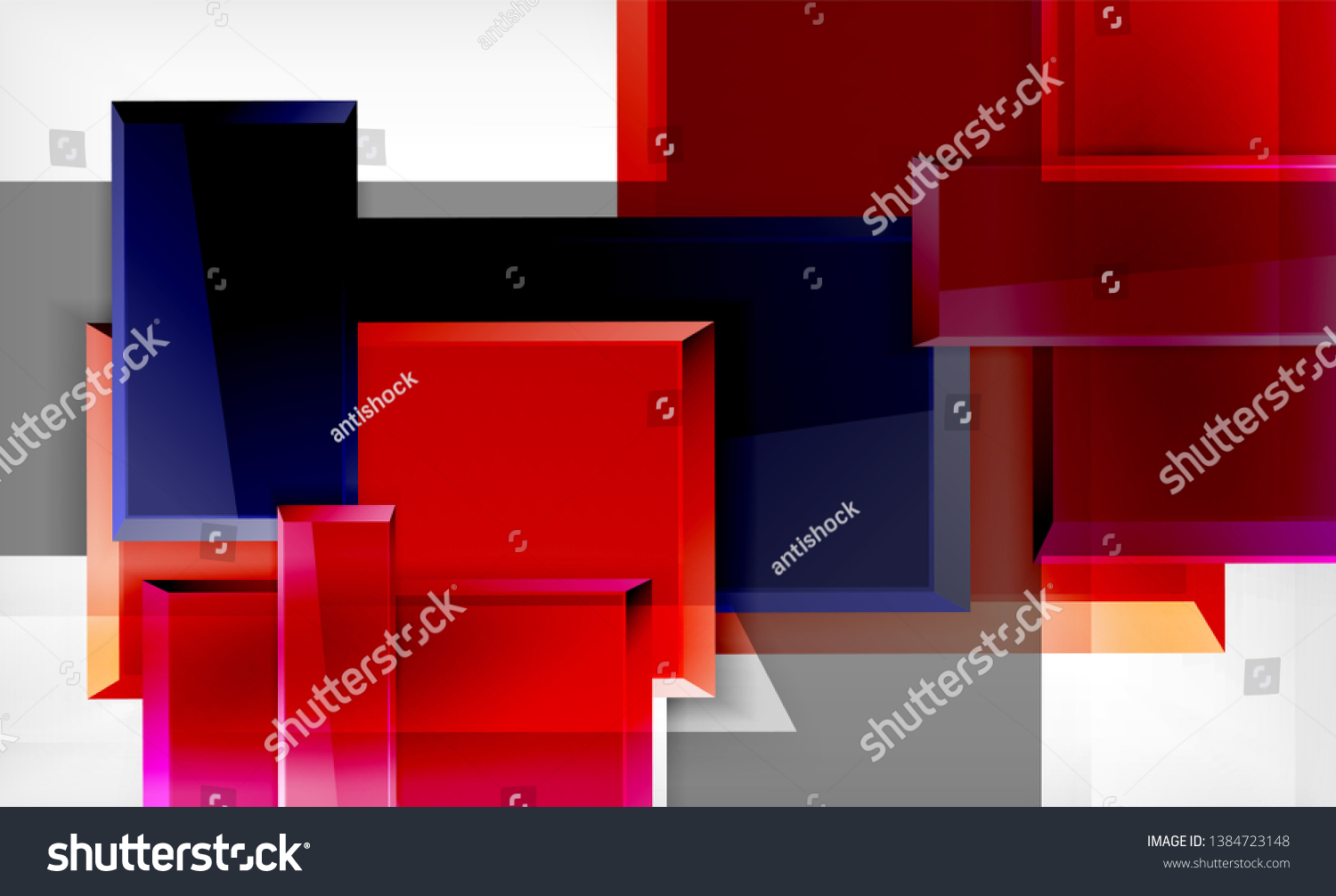 Colorful Square Rectangle Blocks Background Vector Stock Vector ...