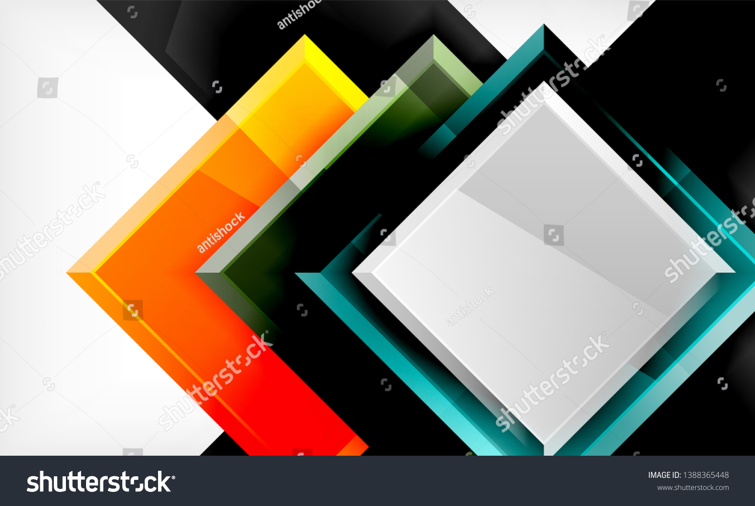 Colorful Square Rectangle Blocks Background Vector Stock Vector ...