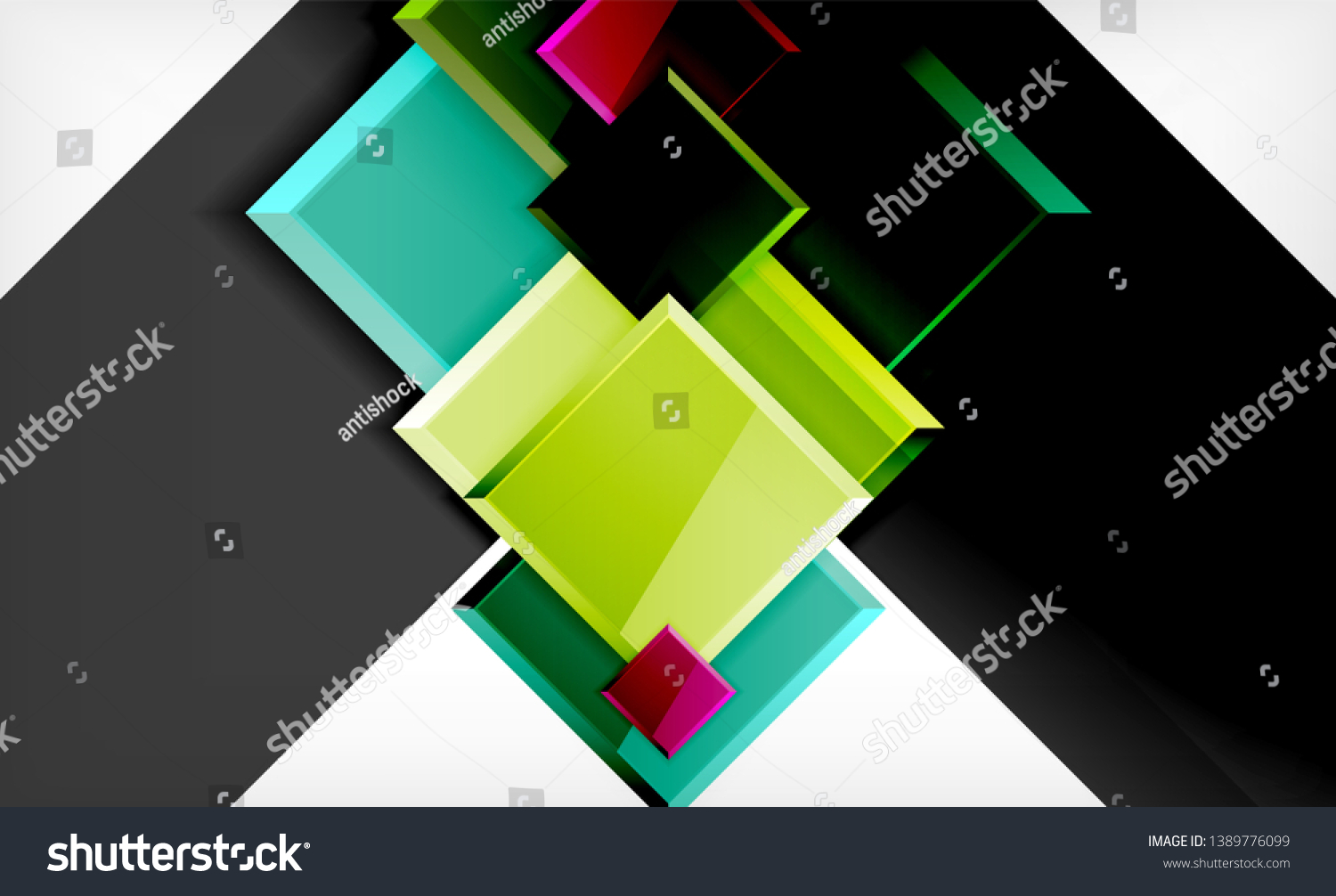 Colorful Square Rectangle Blocks Background Vector: เวกเตอร์สต็อก (ปลอด ...
