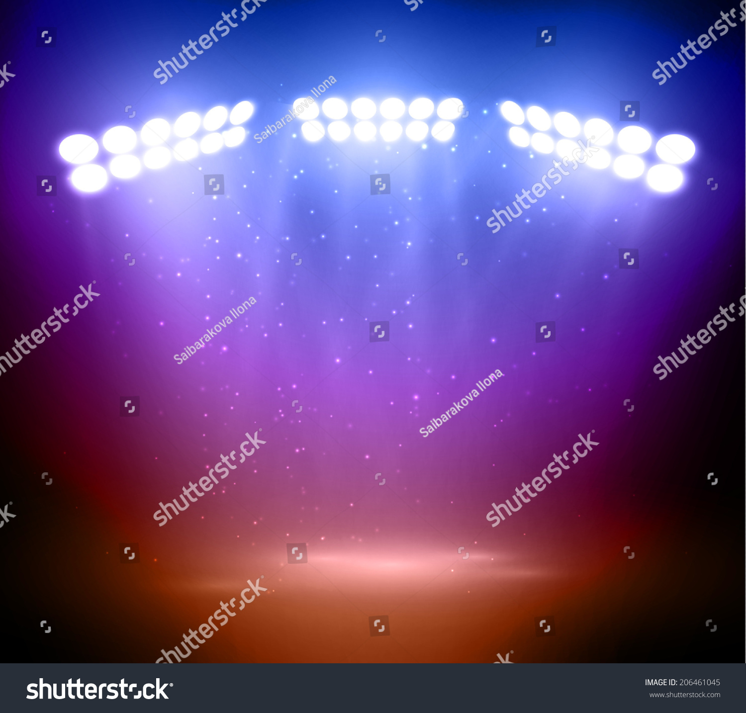 Colorful Stage Lights Background Vector Eps10 Stock Vector Royalty Free 206461045 Shutterstock 