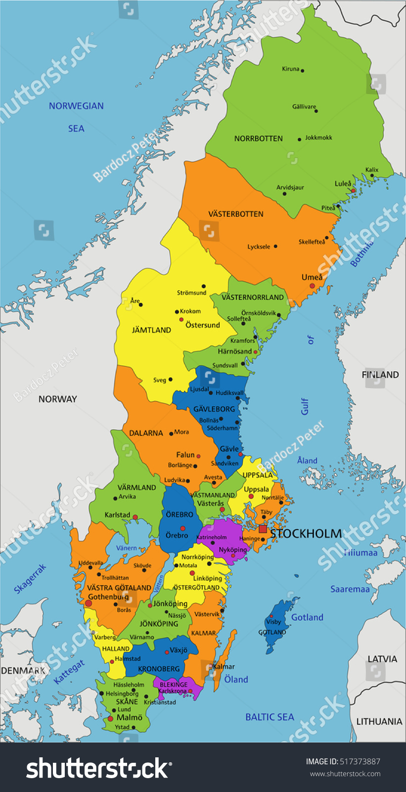 Colorful Sweden Political Map With Clearly Labeled Separated Layers Hot Sex Picture 6209