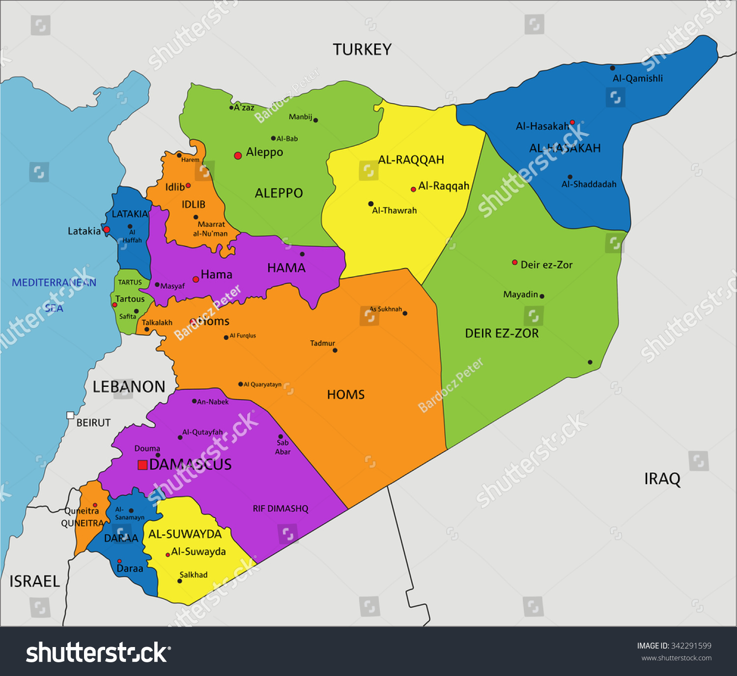 Syria Political Map