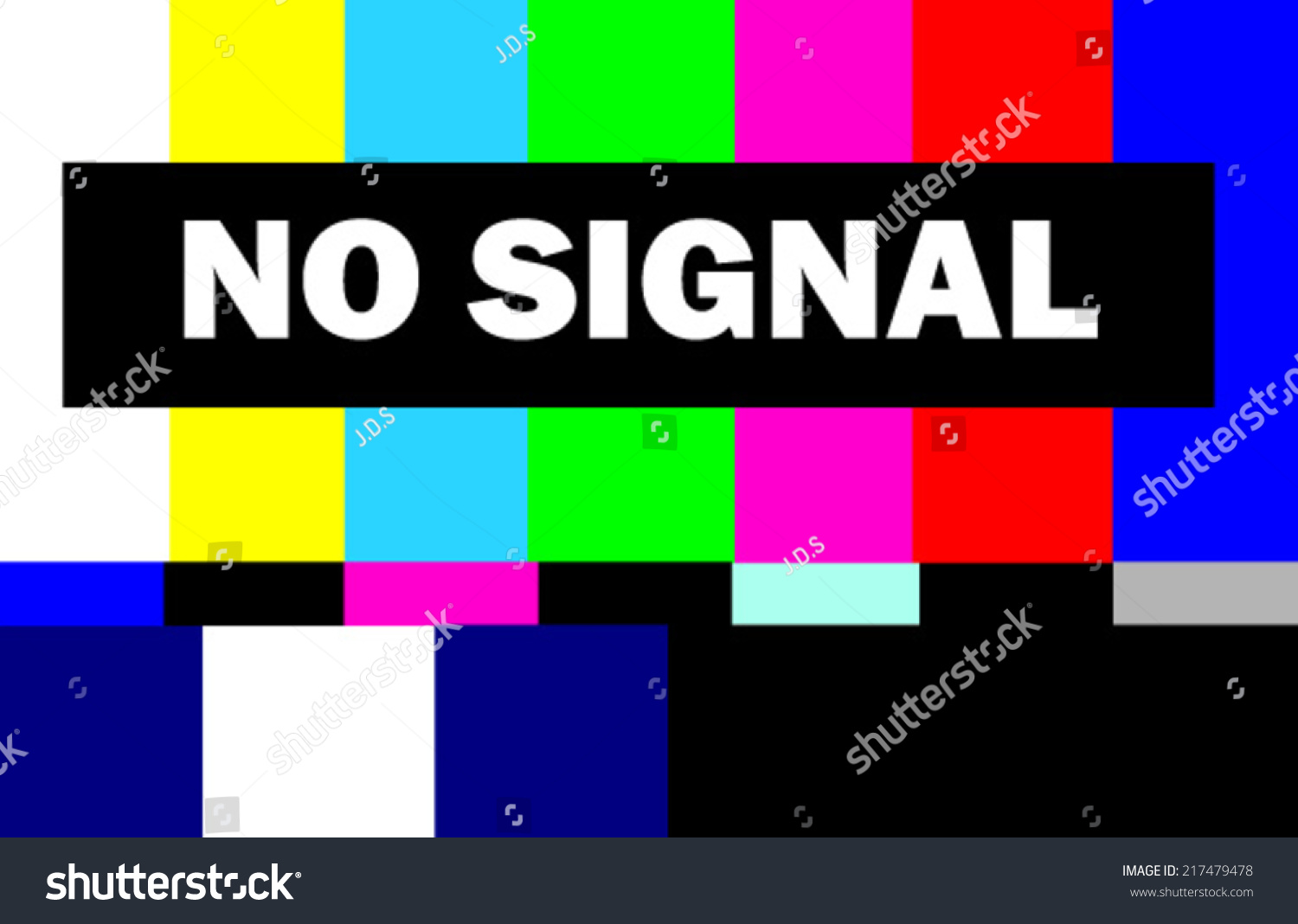 Colorful Tv Test Pattern No Signal Stock Vector 217479478 - Shutterstock