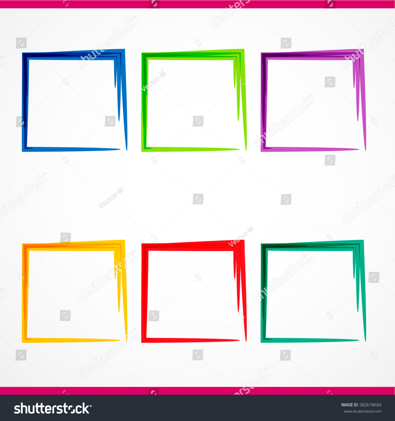 Colorful Vector Frame Banners Stock Vector (Royalty Free) 582618034 ...