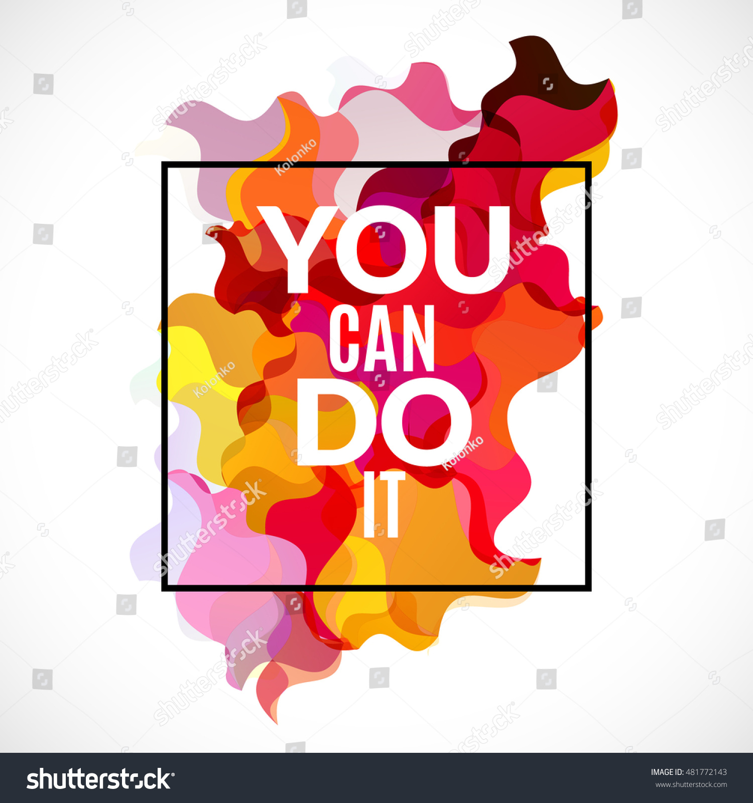 Colorful Vector Quote You Can Do Stock Vector (Royalty Free) 481772143