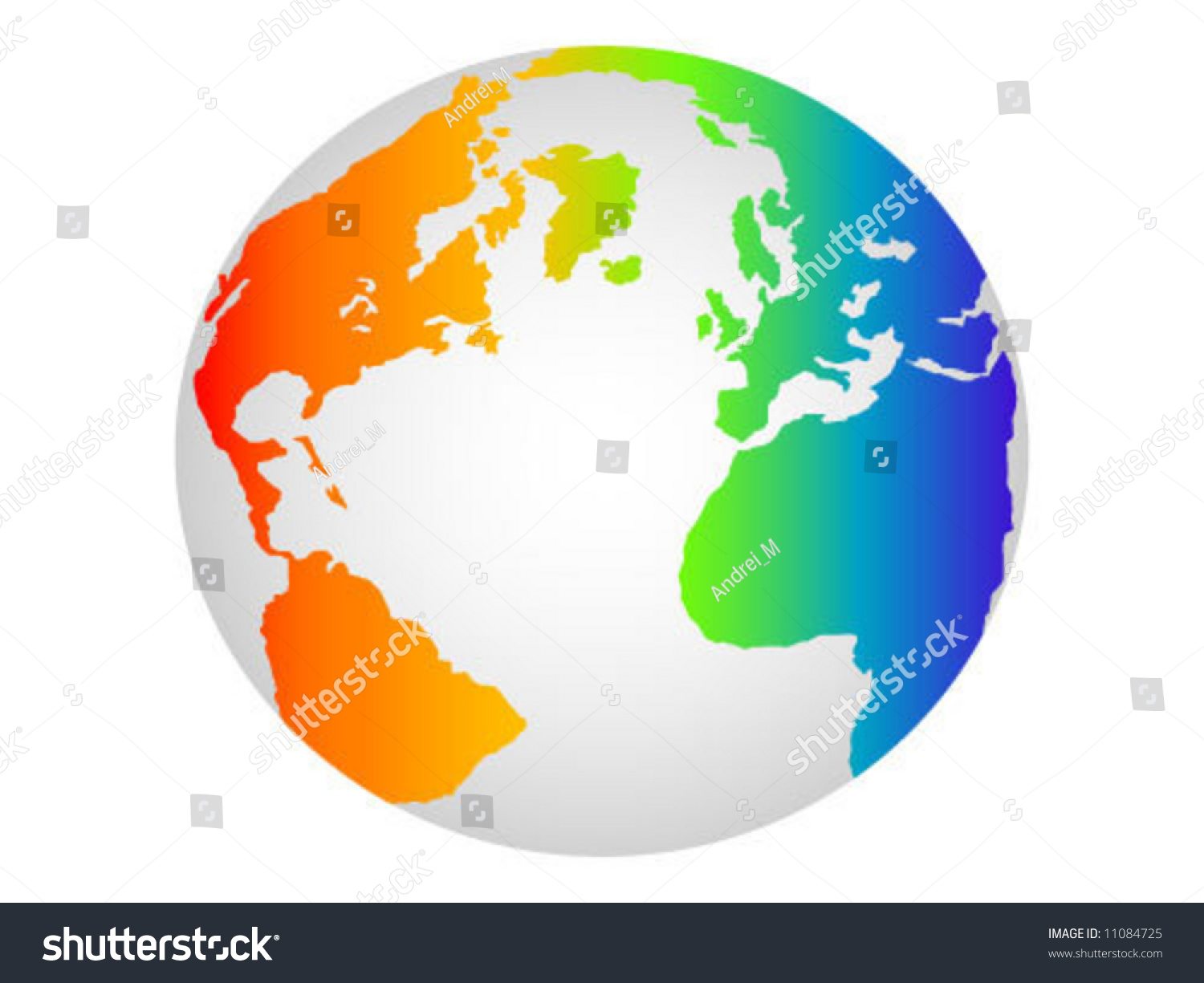 Colorful World Globe Stock Vector Royalty Free