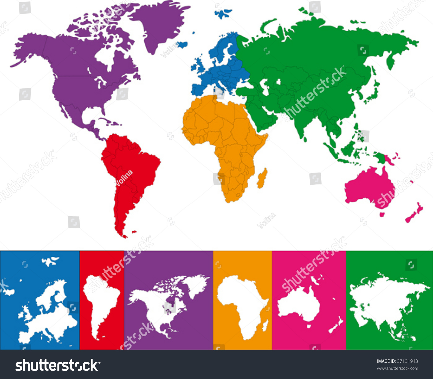 Colorful World Map Illustration Abstract Background Stock Vector ...