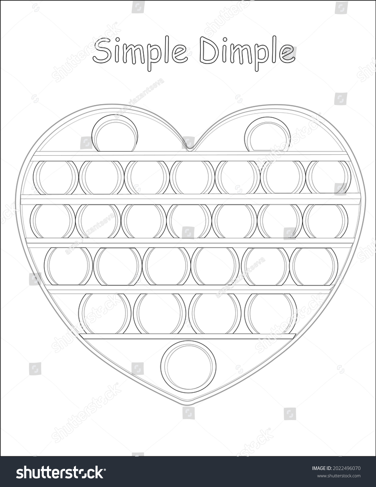 Coloring Book Children Simple Dimple Form Stock Vector (Royalty Free