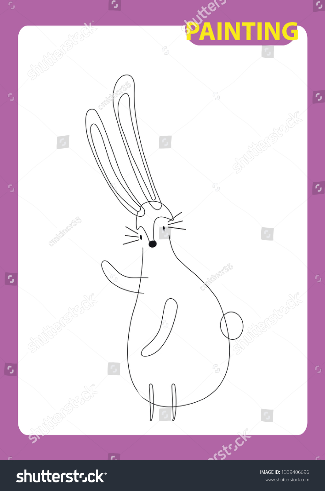 Coloring Book Kids Coloring Page Outline Stock Vector (Royalty Free