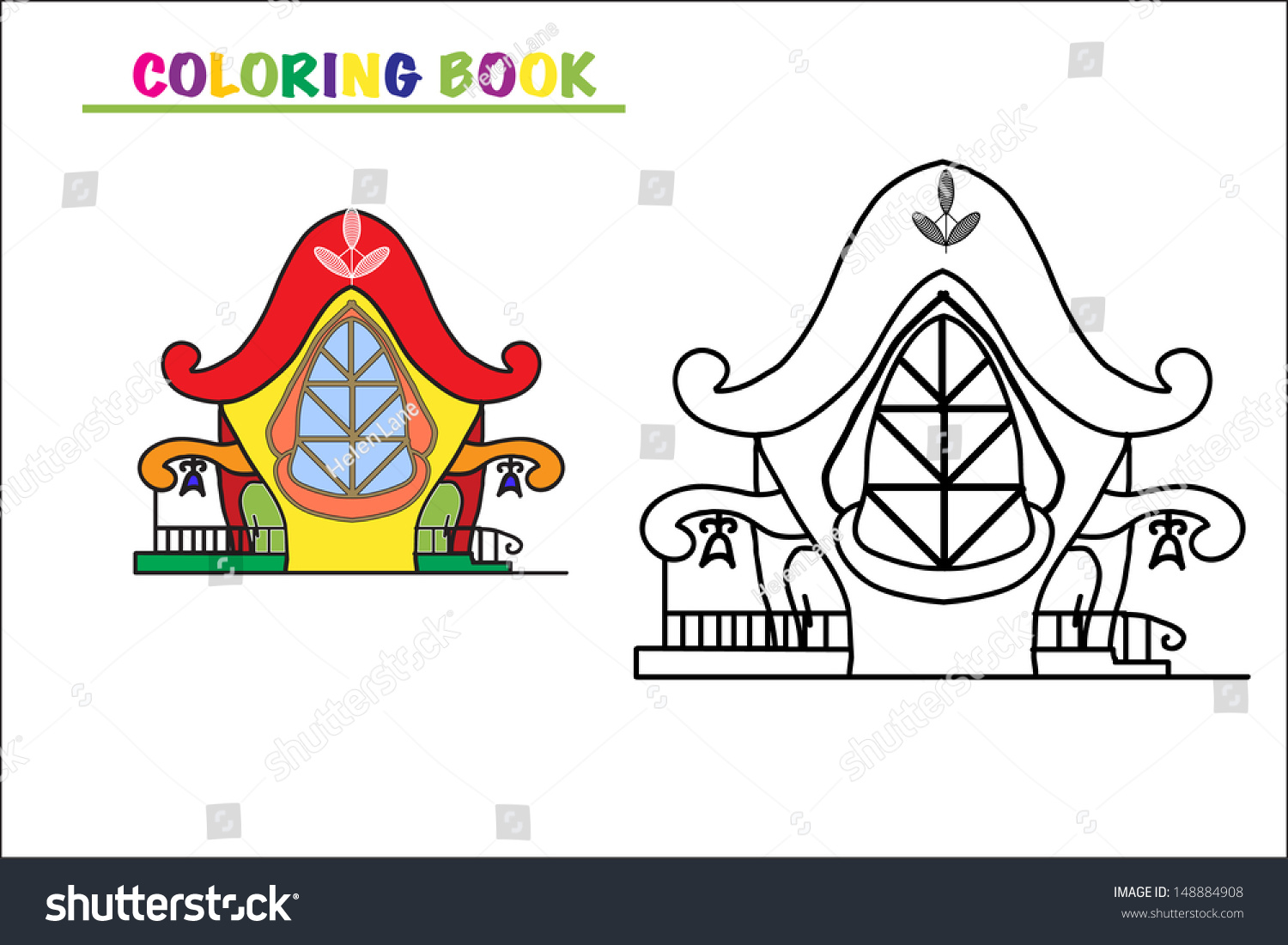 Coloring Book Page Cartoon Illustration Small Stock Vector 148884908  Shutterstock