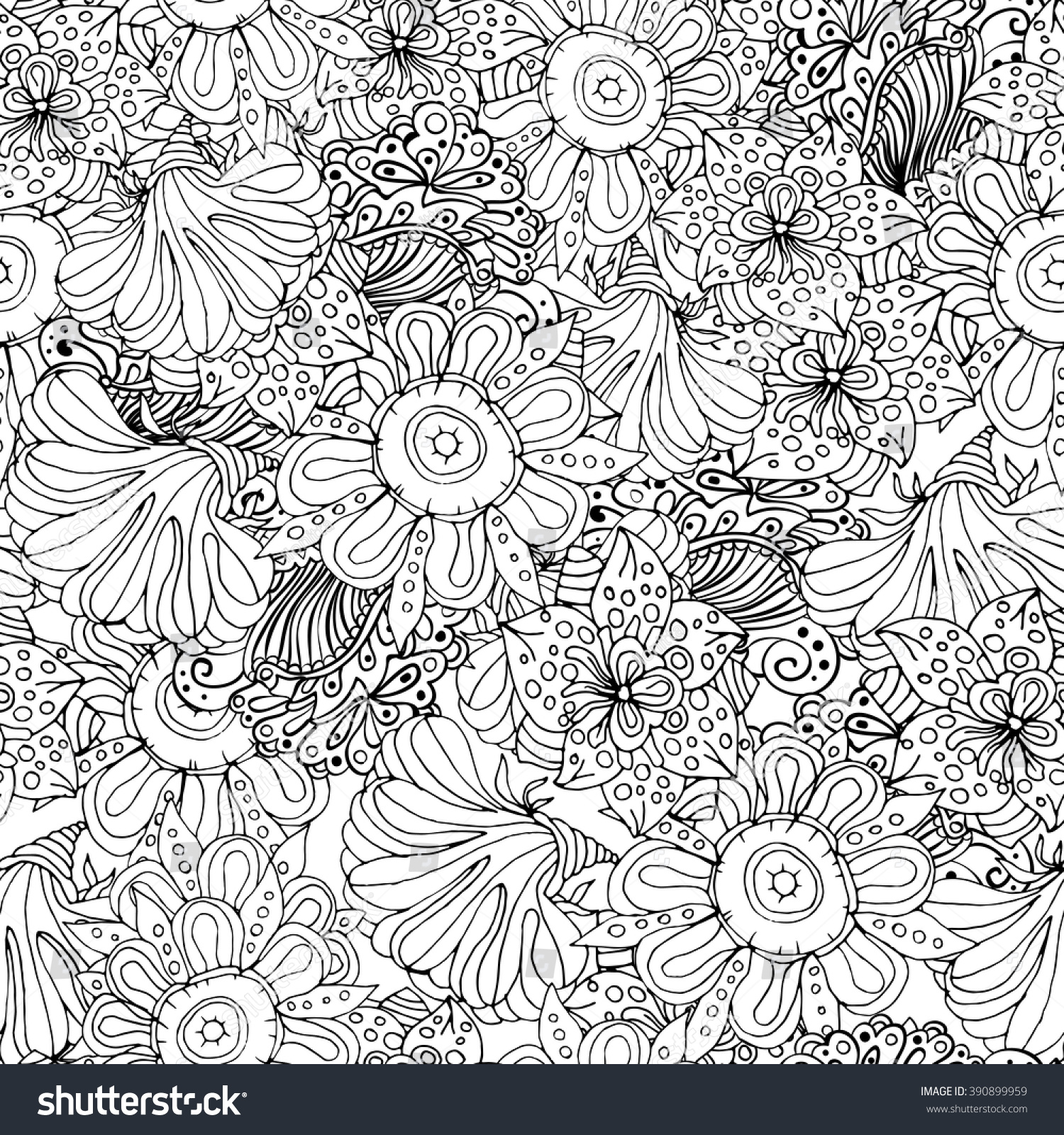 Coloring Book Page Design Pattern Mandala Stock Vector (Royalty Free ...