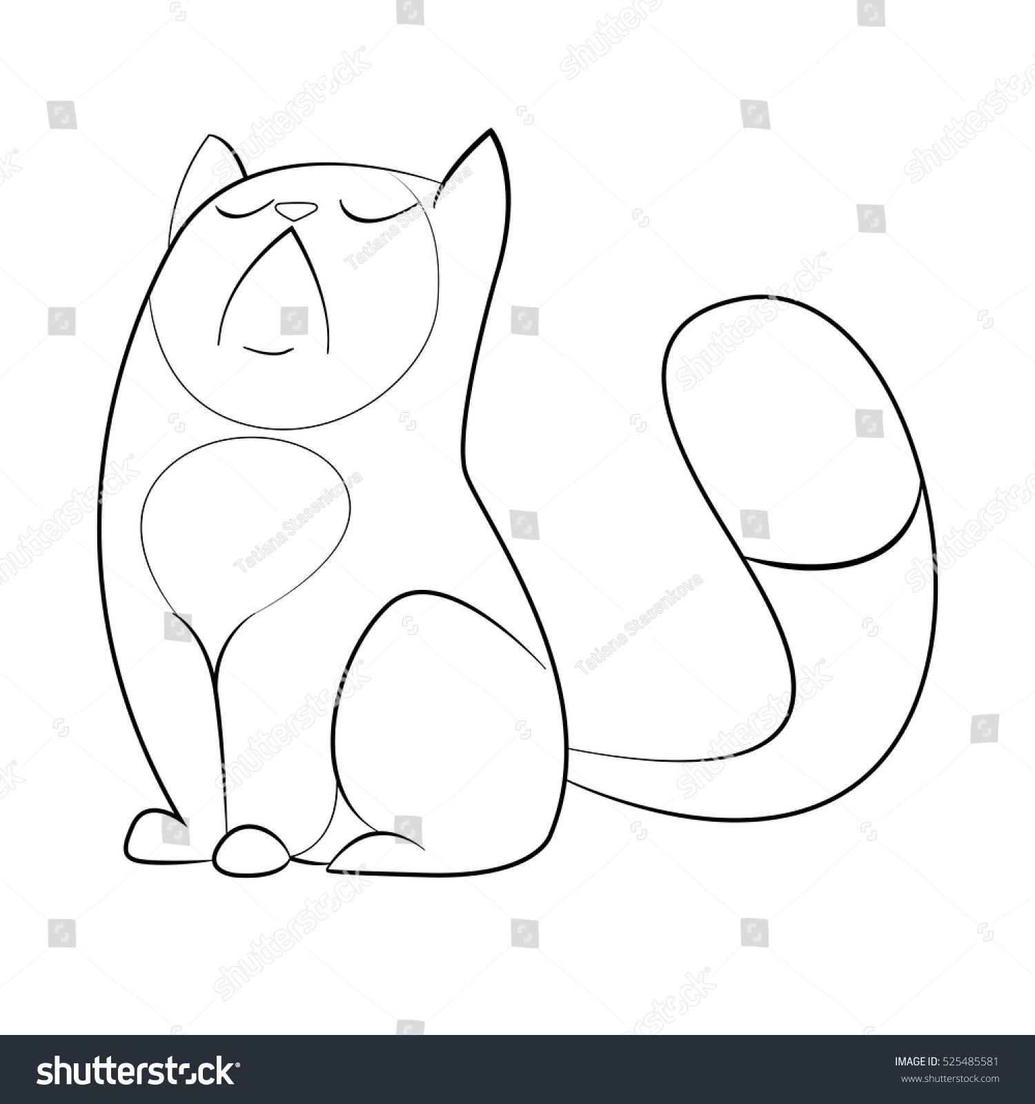 Coloring Book Cute Cartoon Proud Vector Stock Vector (Royalty Free ...