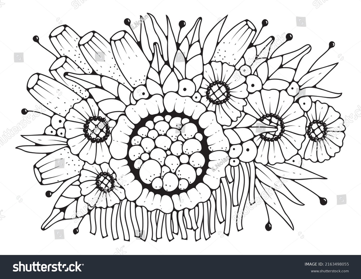 coloring-page-art-therapy-children-adults-stock-vector-royalty-free