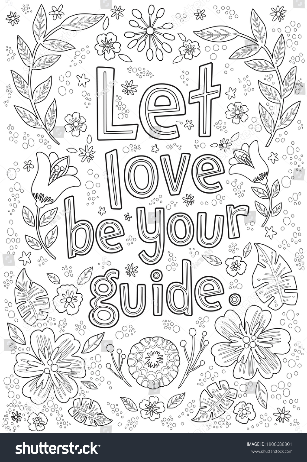 Coloring Page Children Adults Phrase Bible Stock Vector (Royalty Free ...