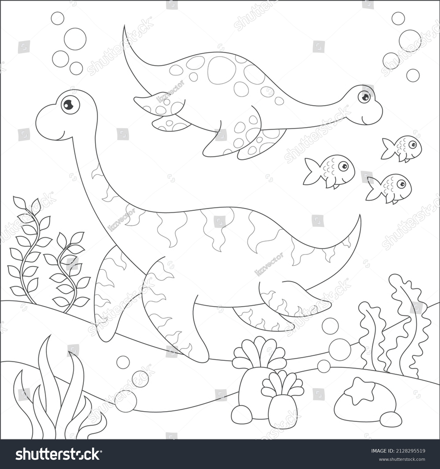 Coloring Page Kids Activity Stock Vector (Royalty Free) 2128295519 ...