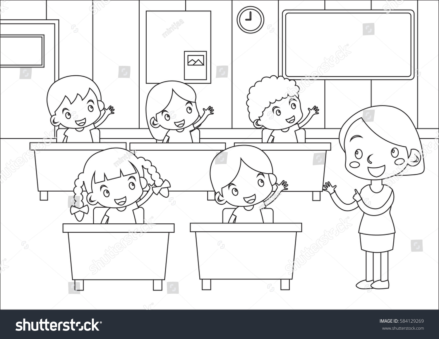 86  Coloring Pages Classroom  Best HD