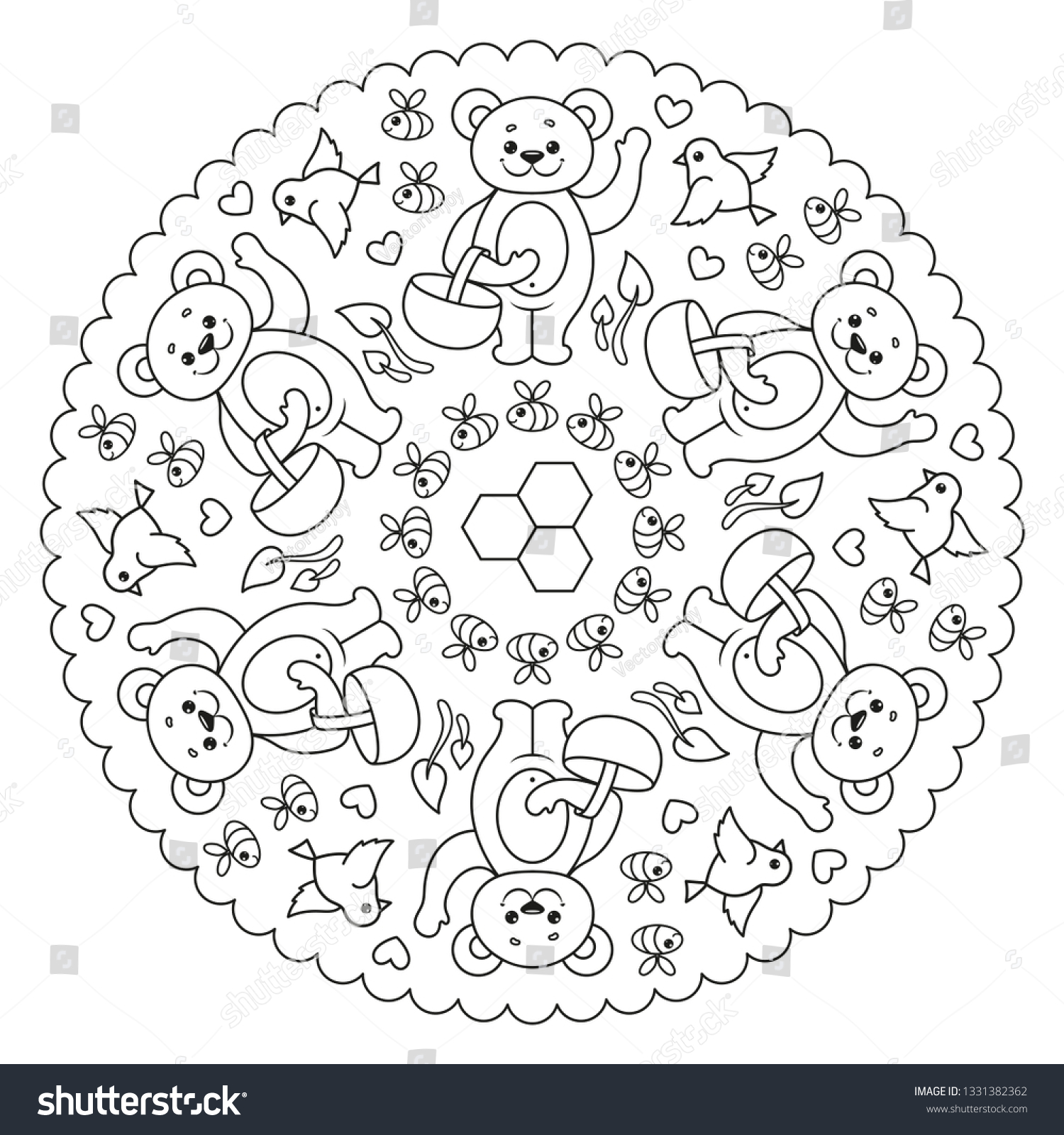 Download Free Download Honeycomb Coloring Page - black wallpaper