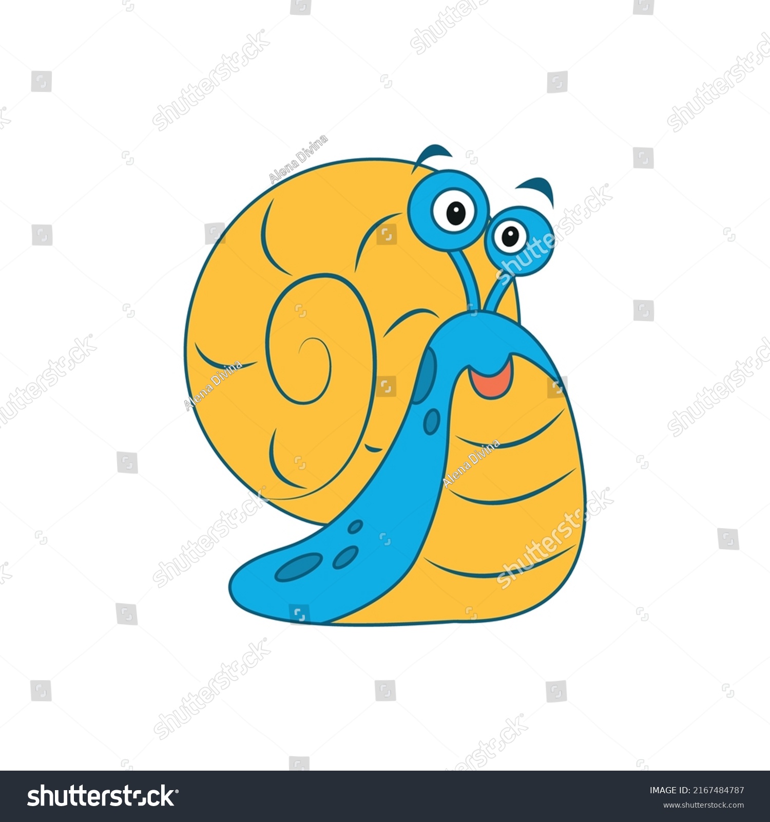 Coloring Page Cartoon Snail Coloring Book Stock Vector (Royalty Free ...