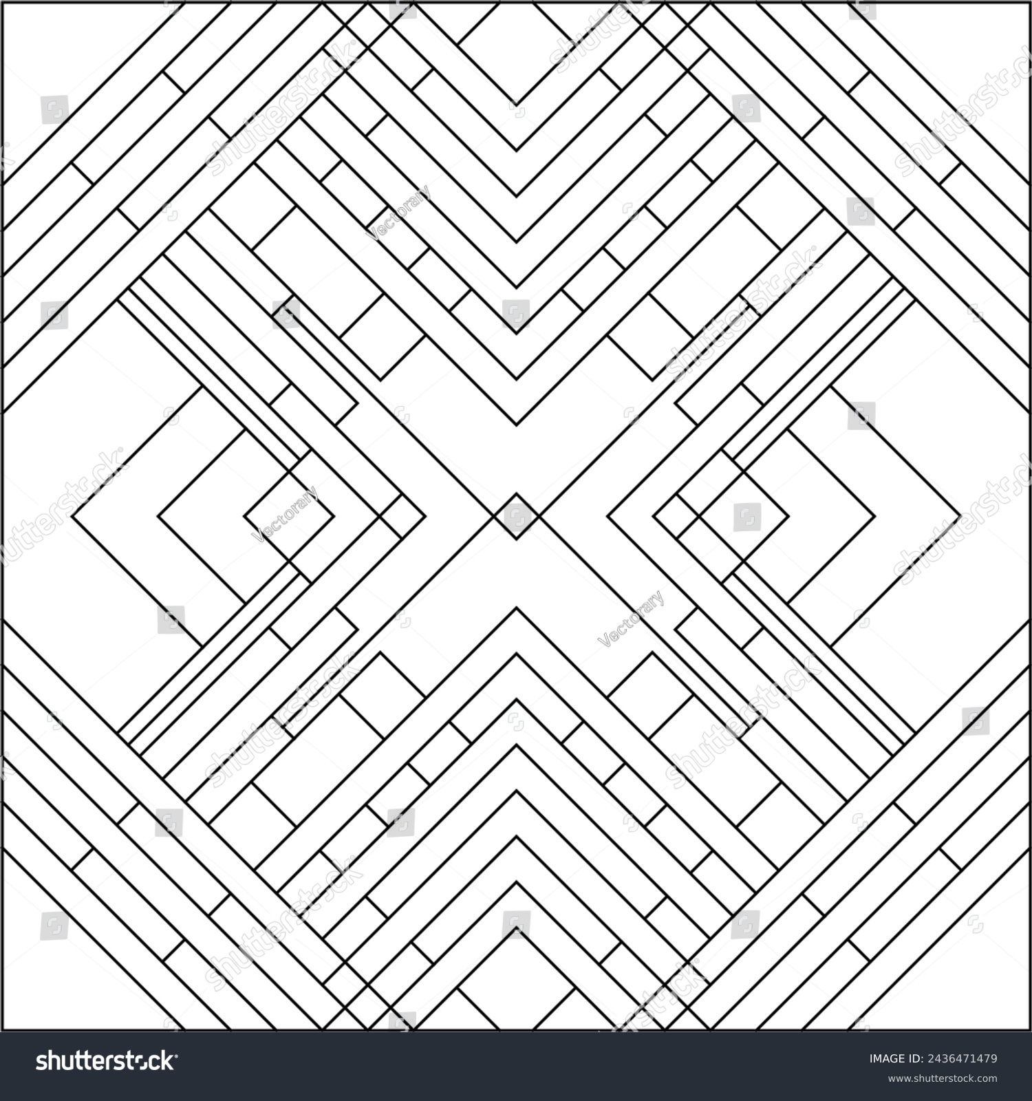 SVG of Coloring Page of geometric abstract. EPS 8. #784 svg