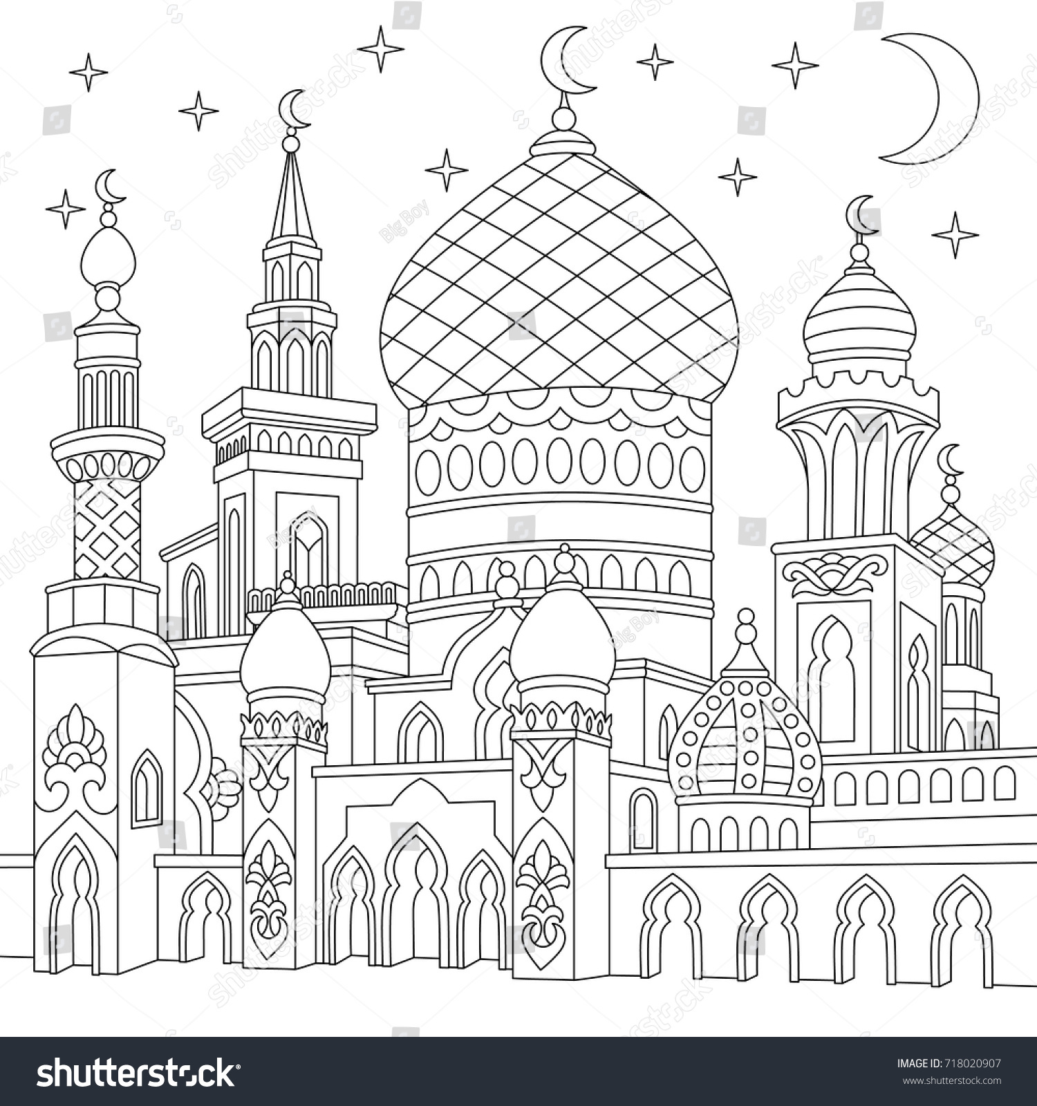 Muslim coloring Images, Stock Photos & Vectors   Shutterstock