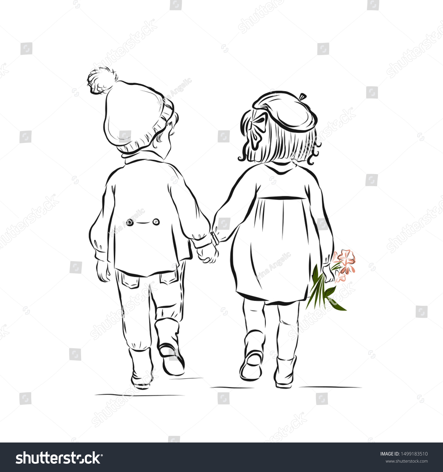 41++ Holding Hands On Valentines Day Coloring Page Free