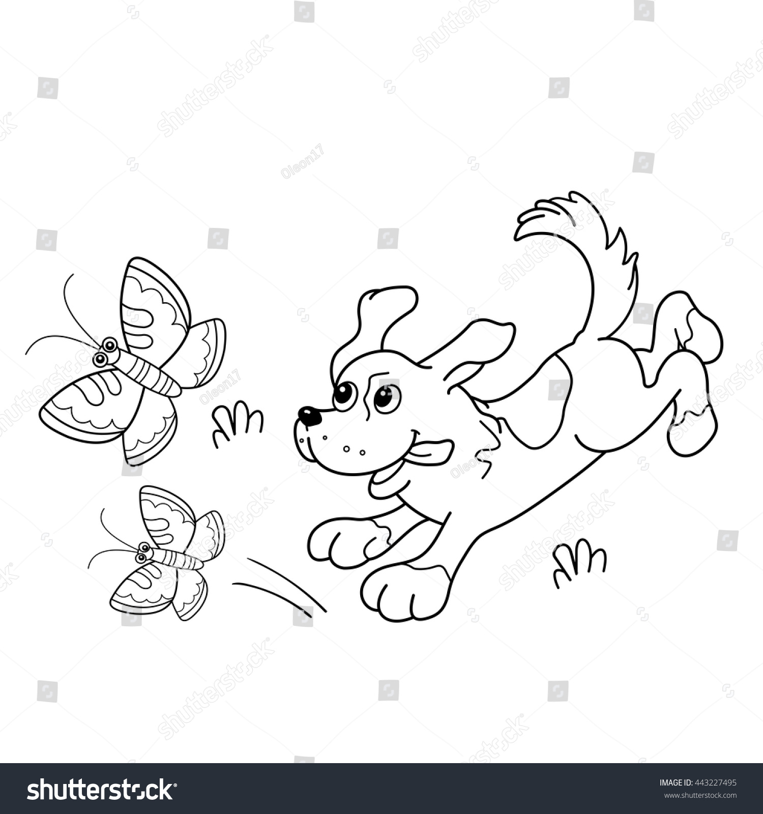 660 Top Coloring Page Dog And Butterfly Download Free Images