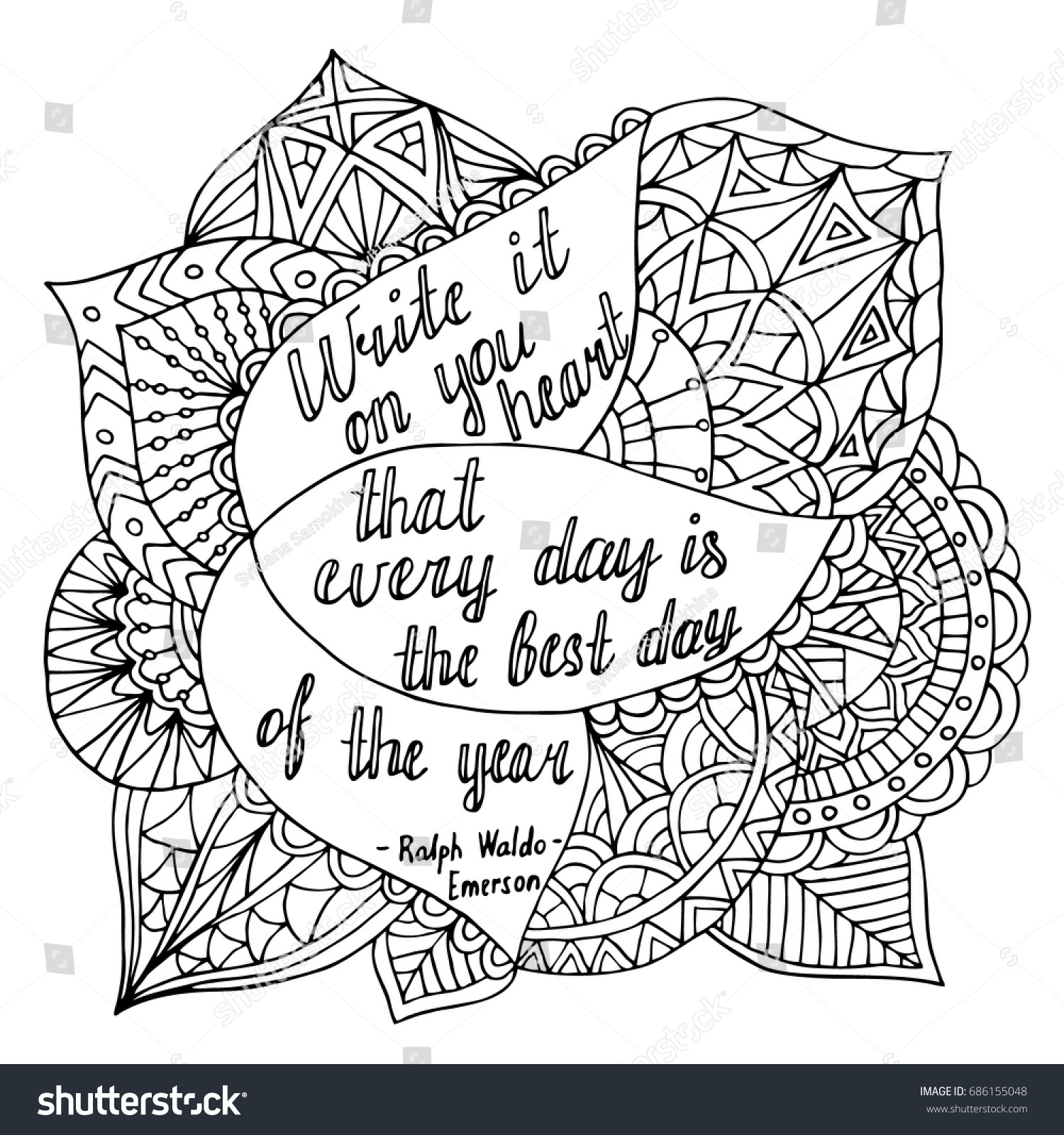 Coloring page with motivational quote Coloring for adult Anti stress Coloring Page with high