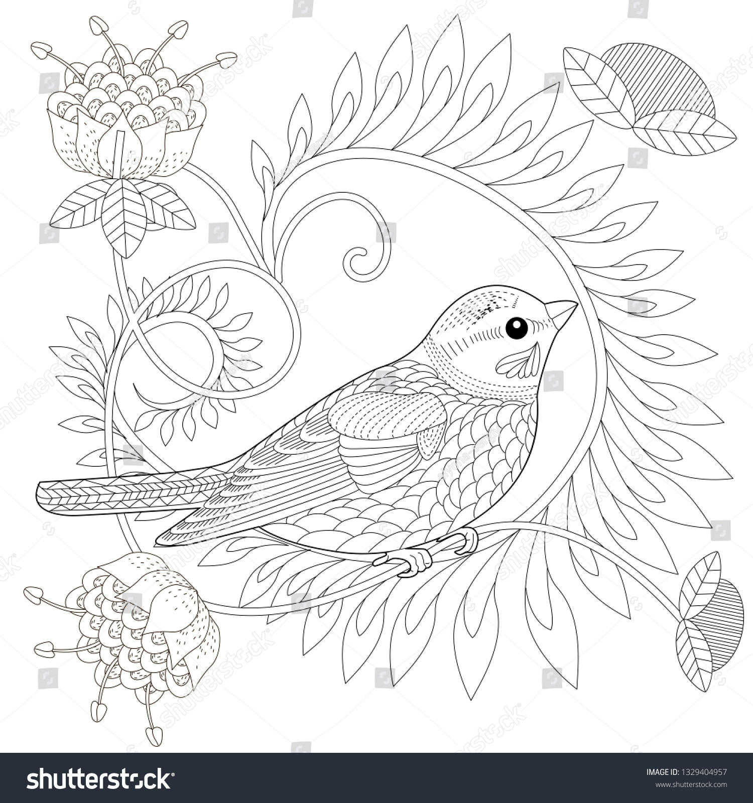 Vektor Stok Coloring Pages Coloring Book Adults Children (Tanpa Royalti