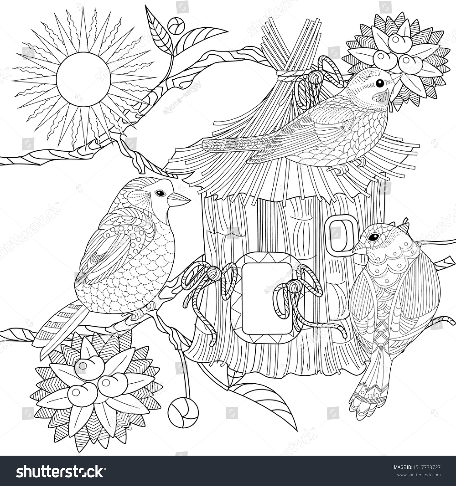 Coloring Pages Coloring Book Adults Children Stock Vector Royalty ...