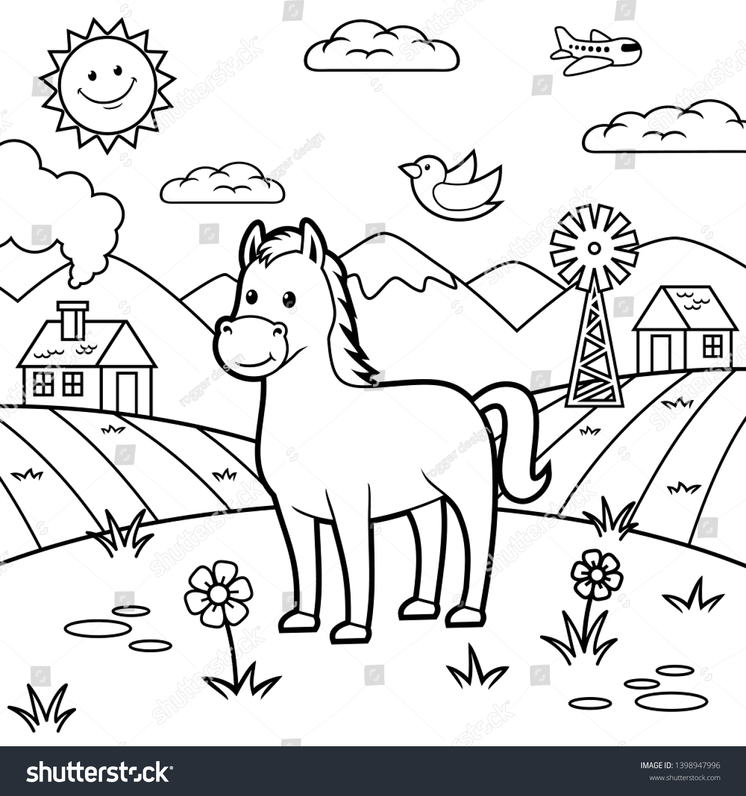 Coloring Pages Pictures Of Horses To Draw : Horse Profile Drawing Easy ...