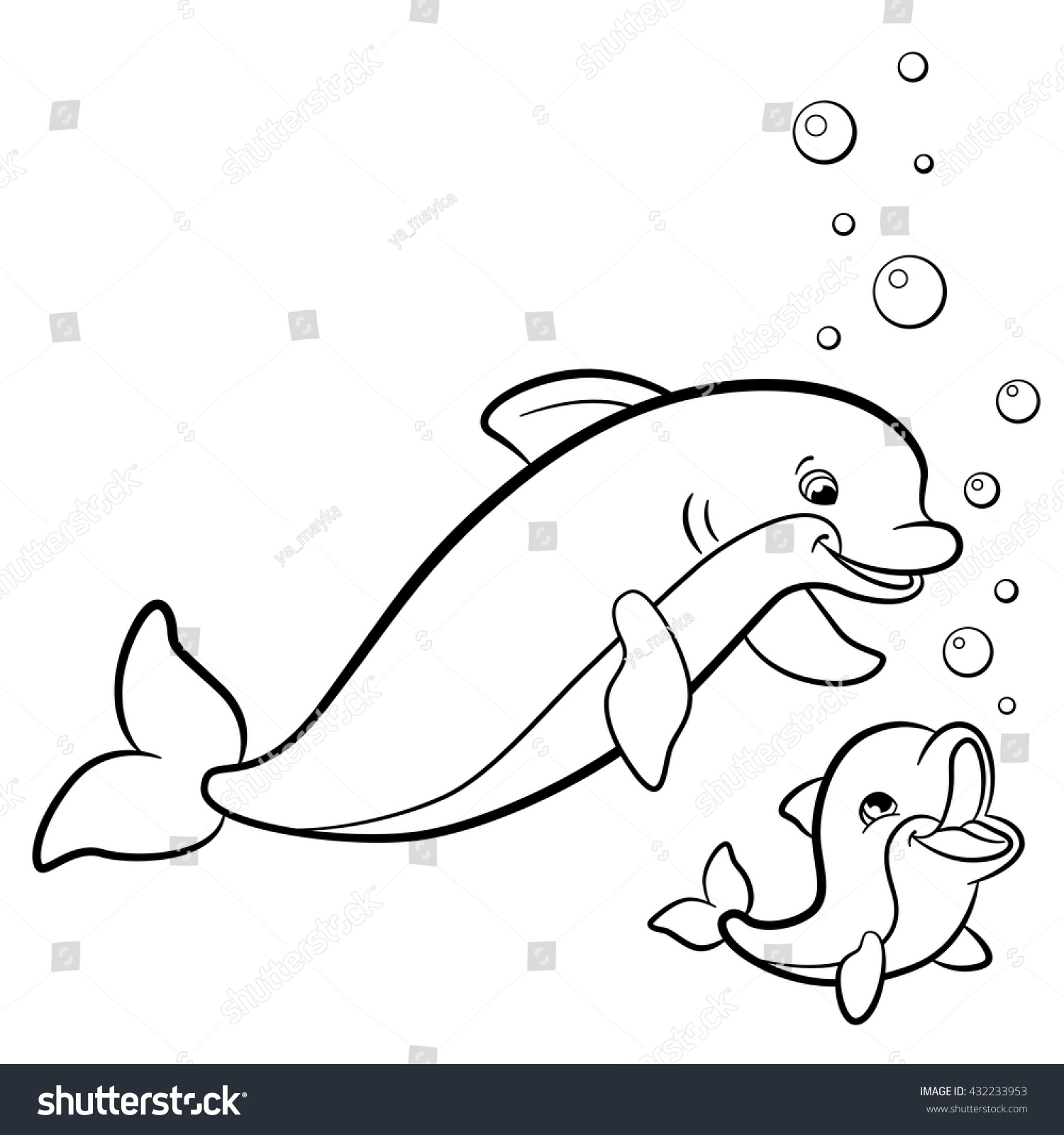 mama and baby dolphin coloring pages - photo #16