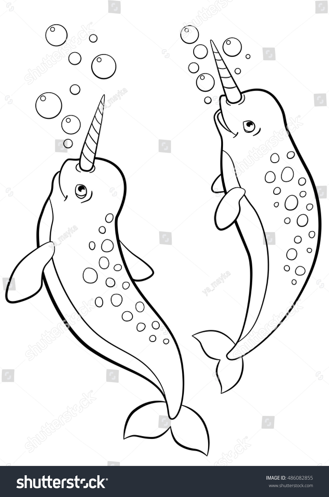 Coloring Pages Baby Narwhal Coloring Pages